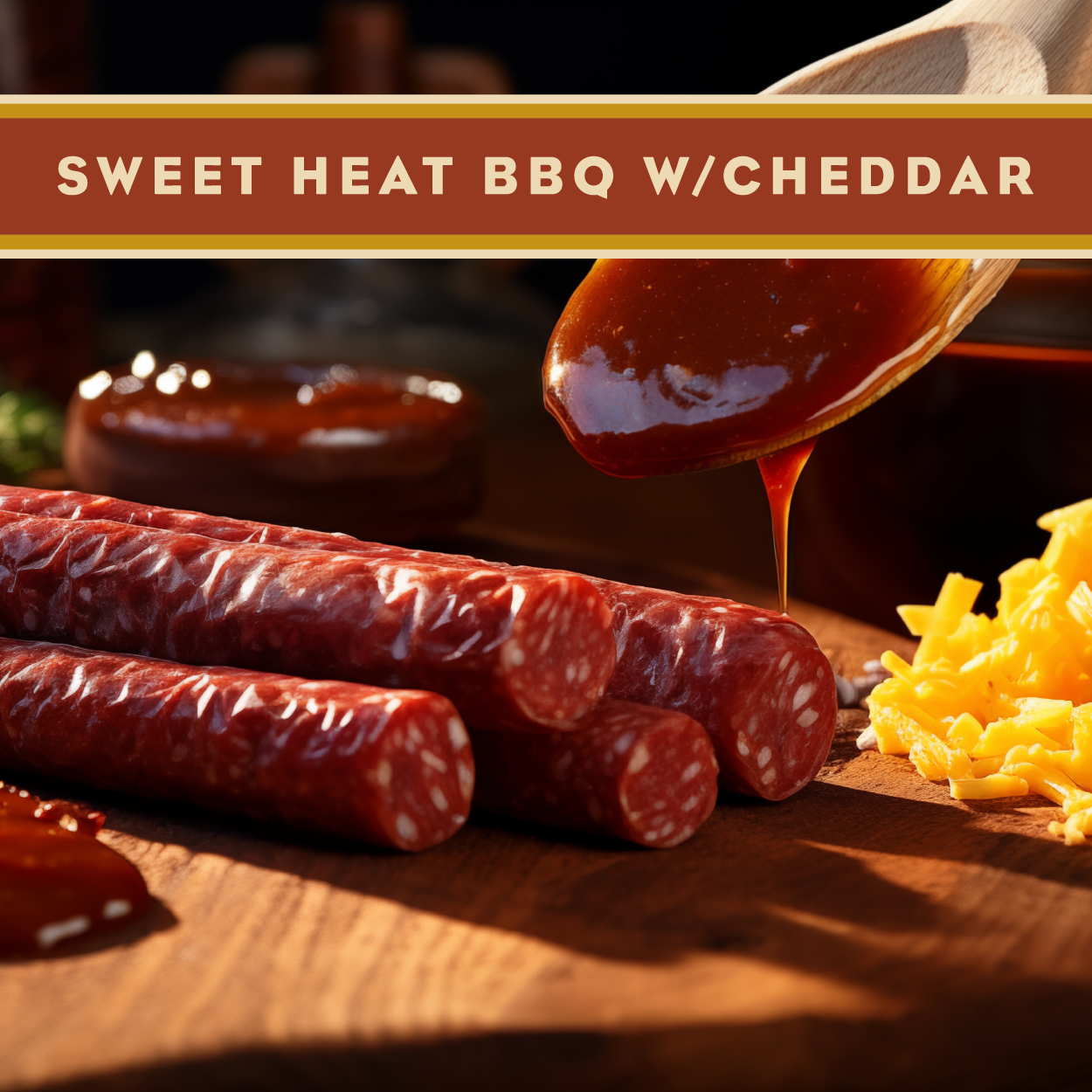 Wisconsin Beef Stick Sweet Heat BBQ/w Cheddar